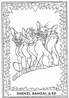 A coloring page of the lion king